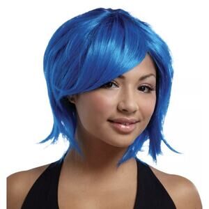 Morris Costumes Sweet Shag Electric Blue Wig Womens One Size New in Package